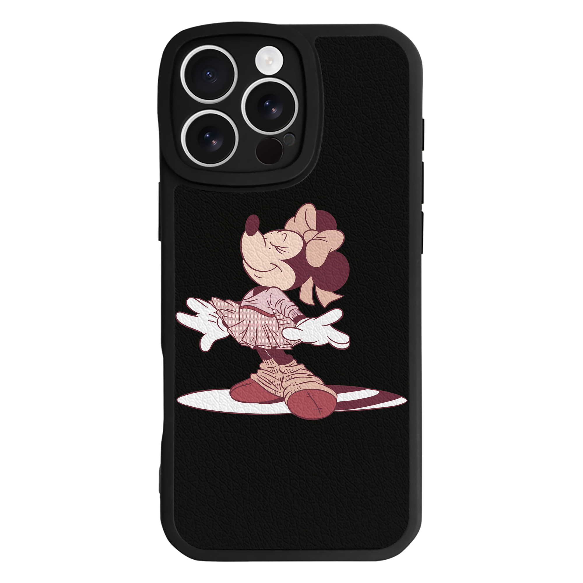 （画像用） ミッキーマウス Mickey Mouse 【iPhone 16シリーズ対応】シリコンスマホケース（レザー調） 材質：シリコン